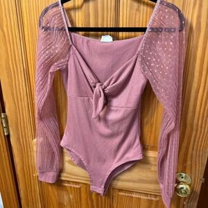 Mesh Sleeve Bodysuit